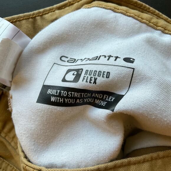 Carhartt 32x30 Relaxed Fit Rugged Flex Work Pants BN2517-M Durable Khaki Canvas - Picture 4 of 8